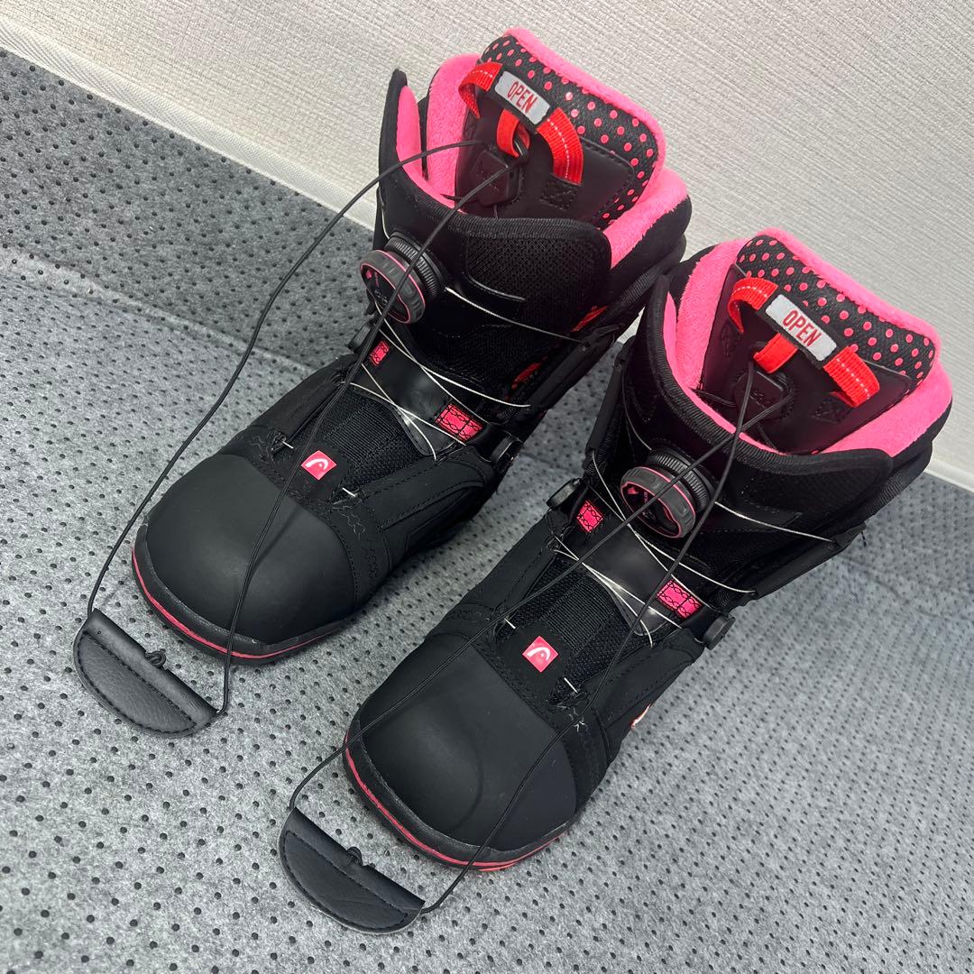 数回使用 人気サイズ24.5cm HEAD FIVE WMBOA スノボブーツ