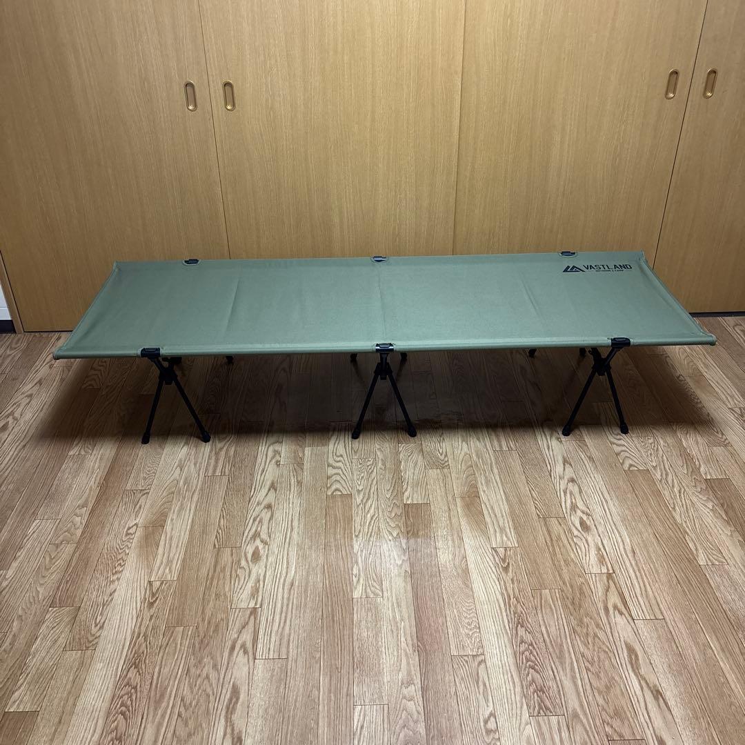 VASTLAND 折りたたみコット オリーブグリーン