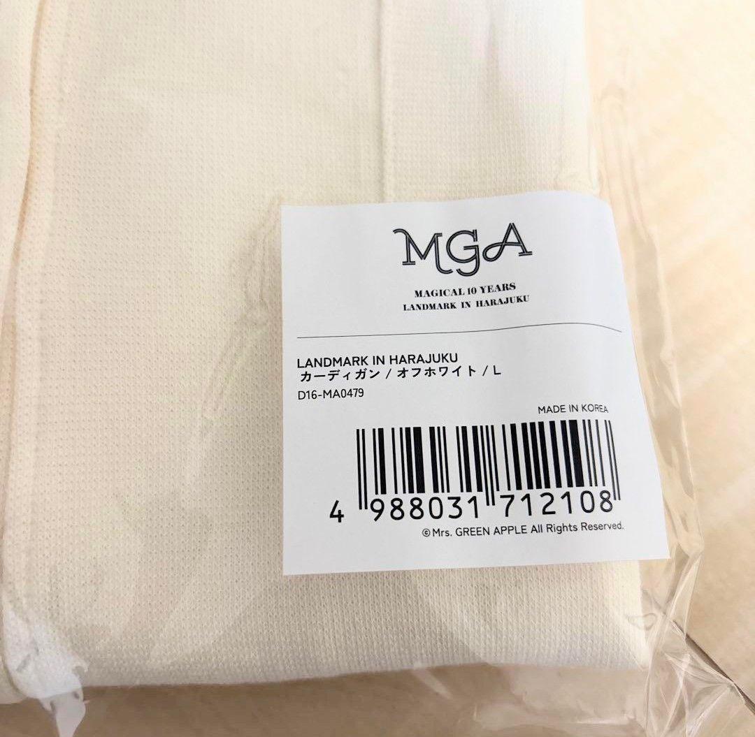 ミセスグリーンアップル　ポップアップ　カーディガン　L オフホワイト
