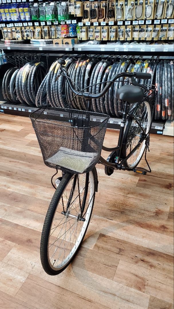 ★サイクル自転車☆最終値下げ！ブラック メッシュバスケット付き