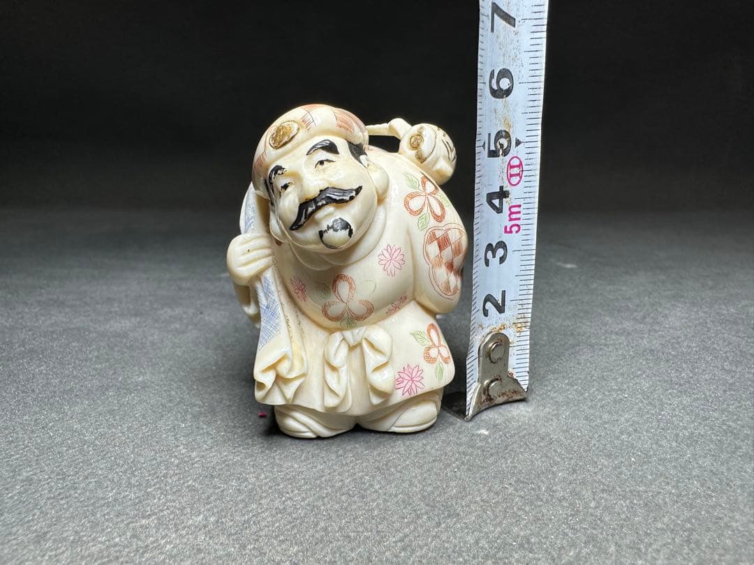 極上　七福神　置物　根付　印籠　天然素材　アンティーク　骨董