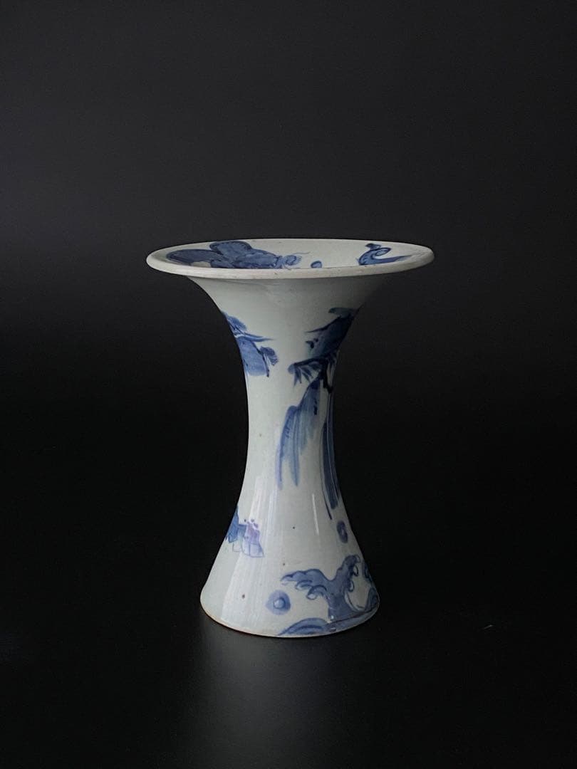 中国 染付 花入 龍文 古陶磁 青花 花瓶 古美術 骨董