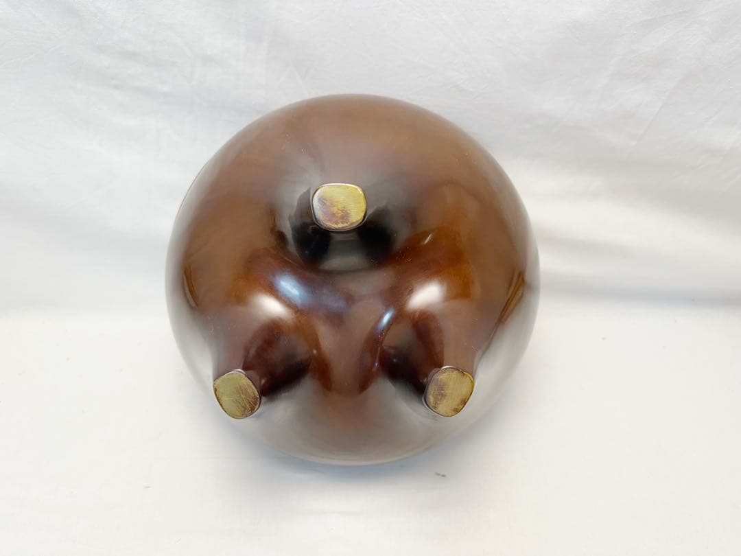 ほぼ未使用 茶道具 唐銅朝鮮風炉釜 野々田電熱器 釜鐶付 茶道 元箱