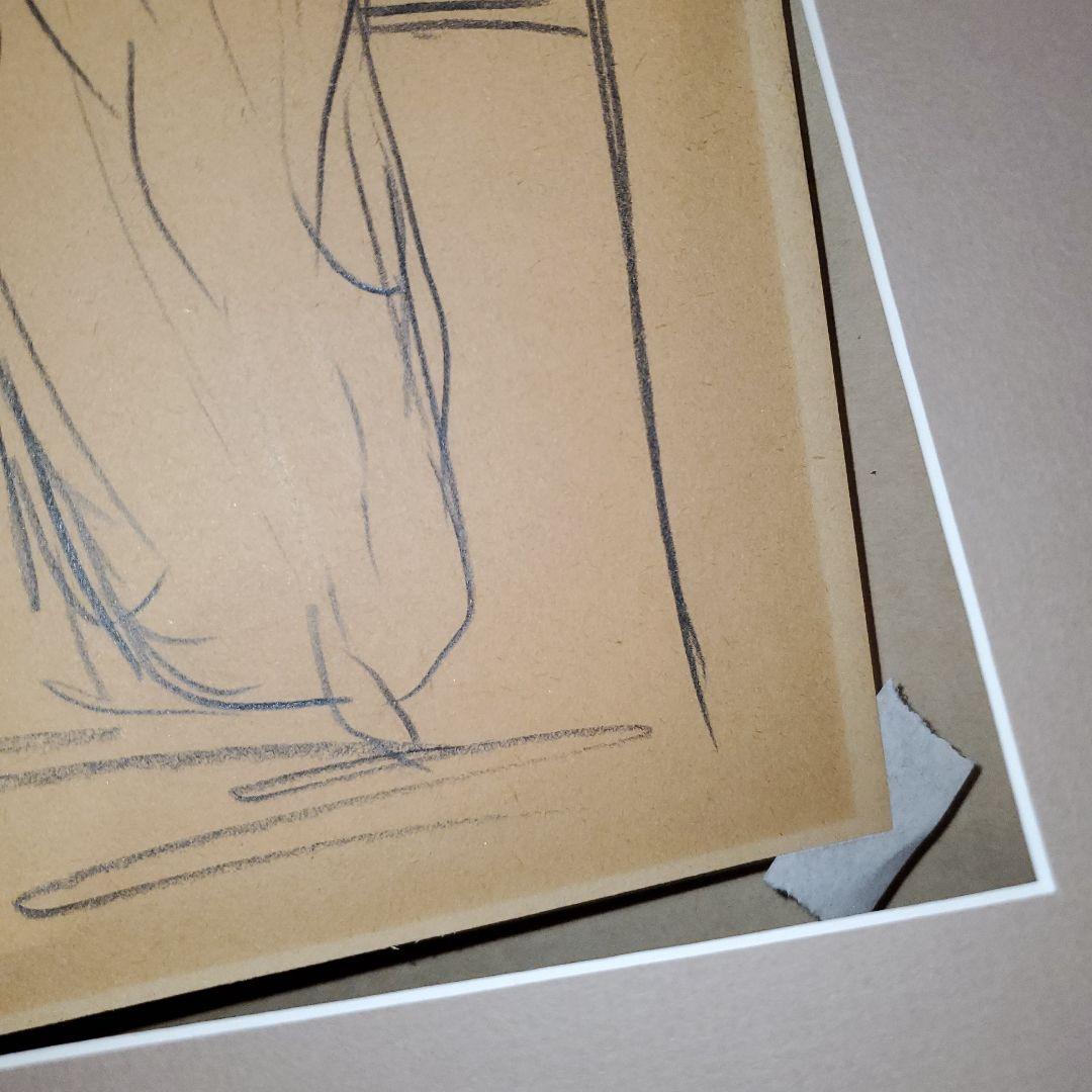 パブロピカソ 、鉛筆画 、母と子 サインあり、原画、デッサン、一点物