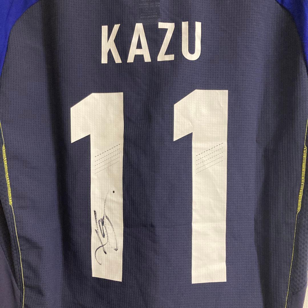 三浦知良 直筆サイン入り2012年フットサル日本代表ユニフォーム Lサイズ