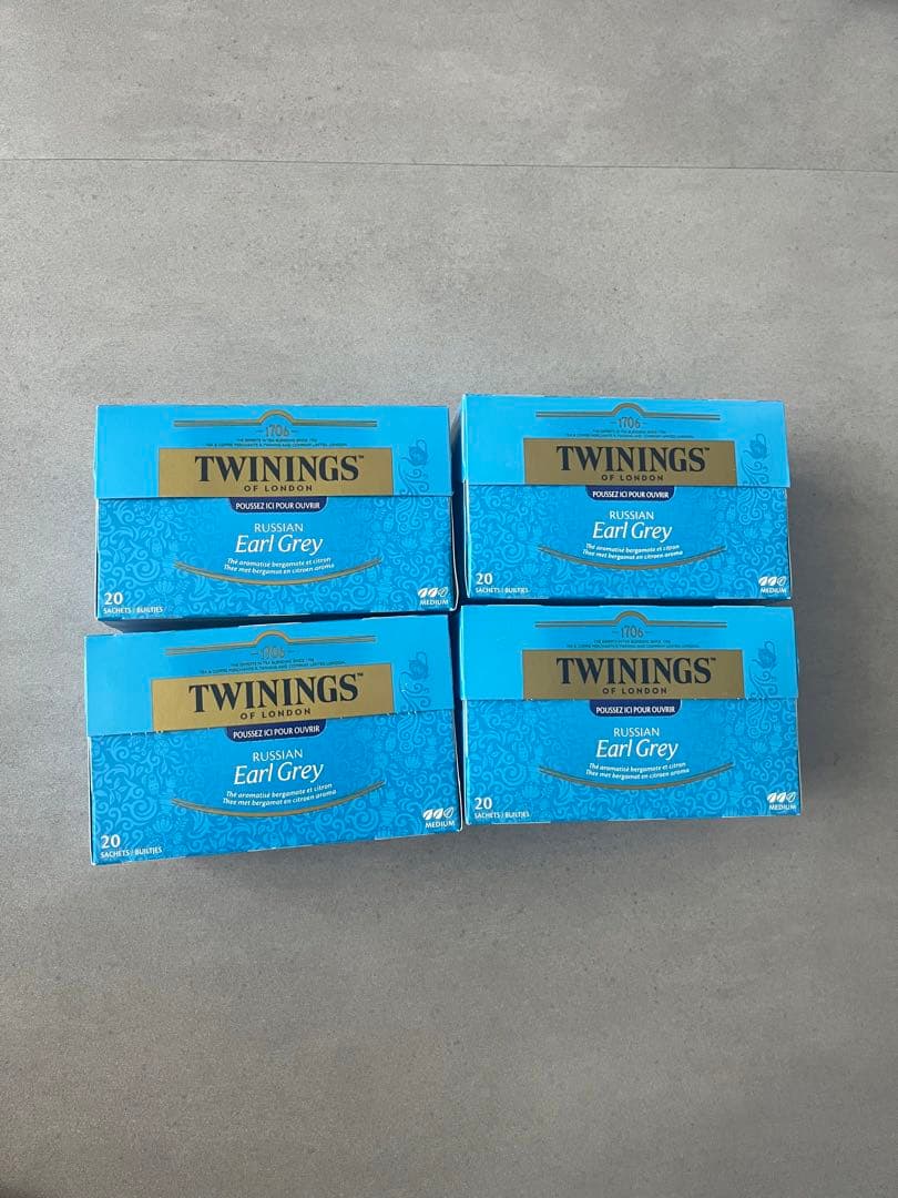 日本未発売　TWYNINGS Earl Grey 4箱セット　フランス購入