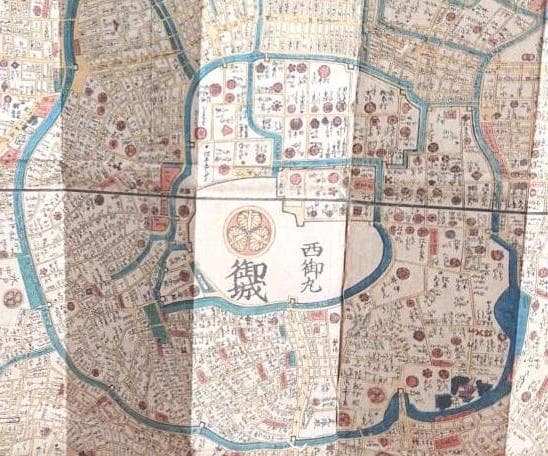 16　天保改正御江戸大絵図　弘化2年改正　高井蘭山　岡田屋嘉七　木版色摺