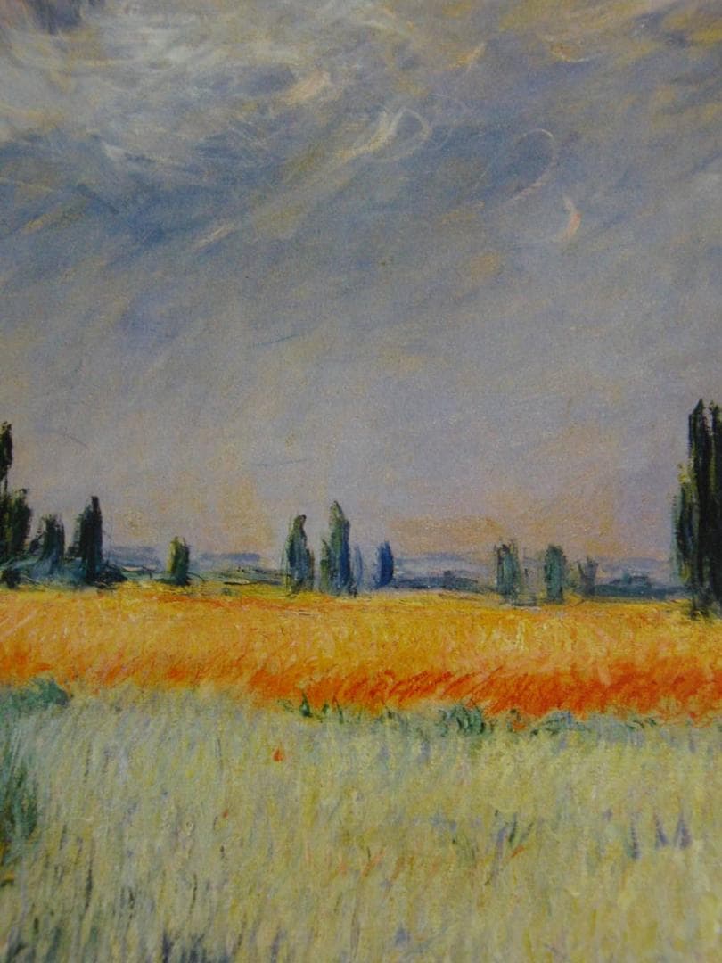 クロード・モネ、「The Wheat Field」、厳選、希少大判画集・額装画