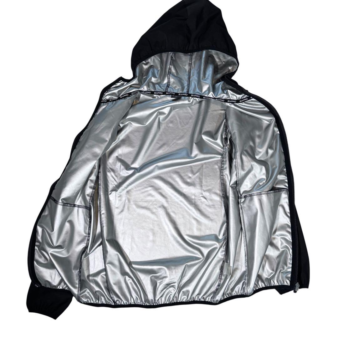 【美品】男女兼用 SIXPAD フード付 セットアップ サウナスーツ 上下M