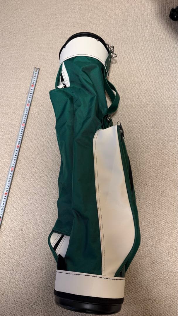新品　JONES キャディバッグ 緑・白（ロゴ刺繍有り）