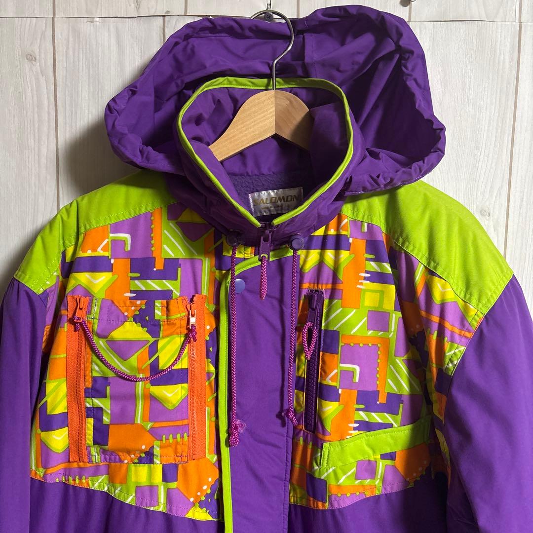 希少90sオールドOLD SALOMONヴィンテージスノージャケットバブルウェア