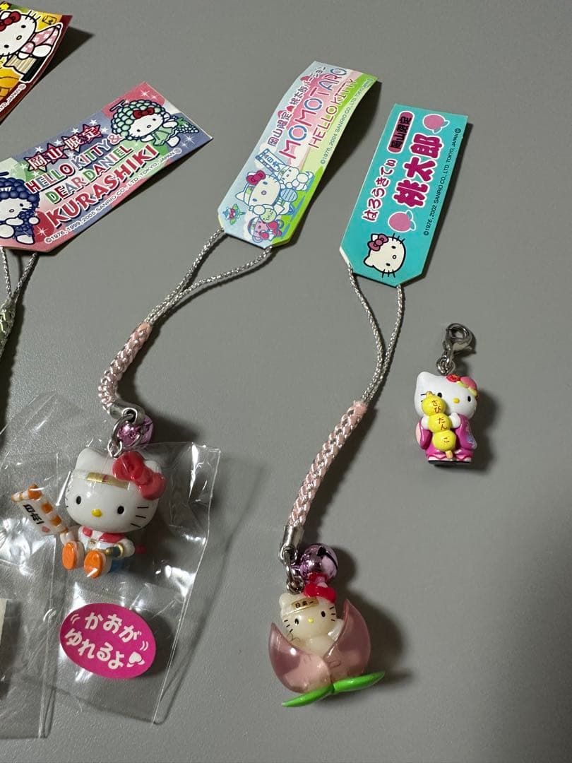 【6個セット】ハローキティ ご当地 ストラップ - 岡山 限定