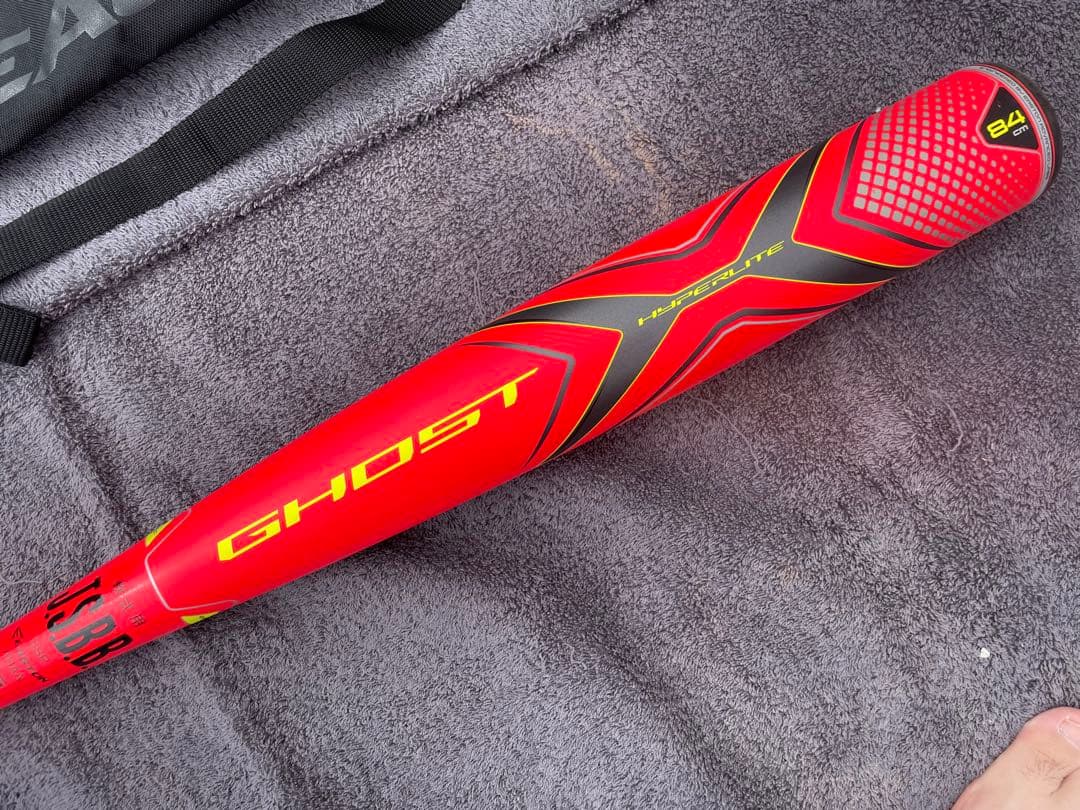 【中古品/軟式用】EASTONゴーストX ハイパーライト84cm710gケース付