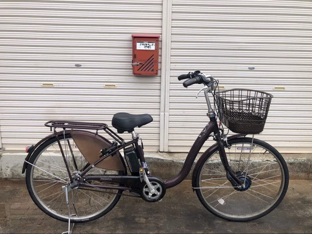 ブリヂストン最新電動アシスト自転車フロンティア26インチブラウンアルミボディー