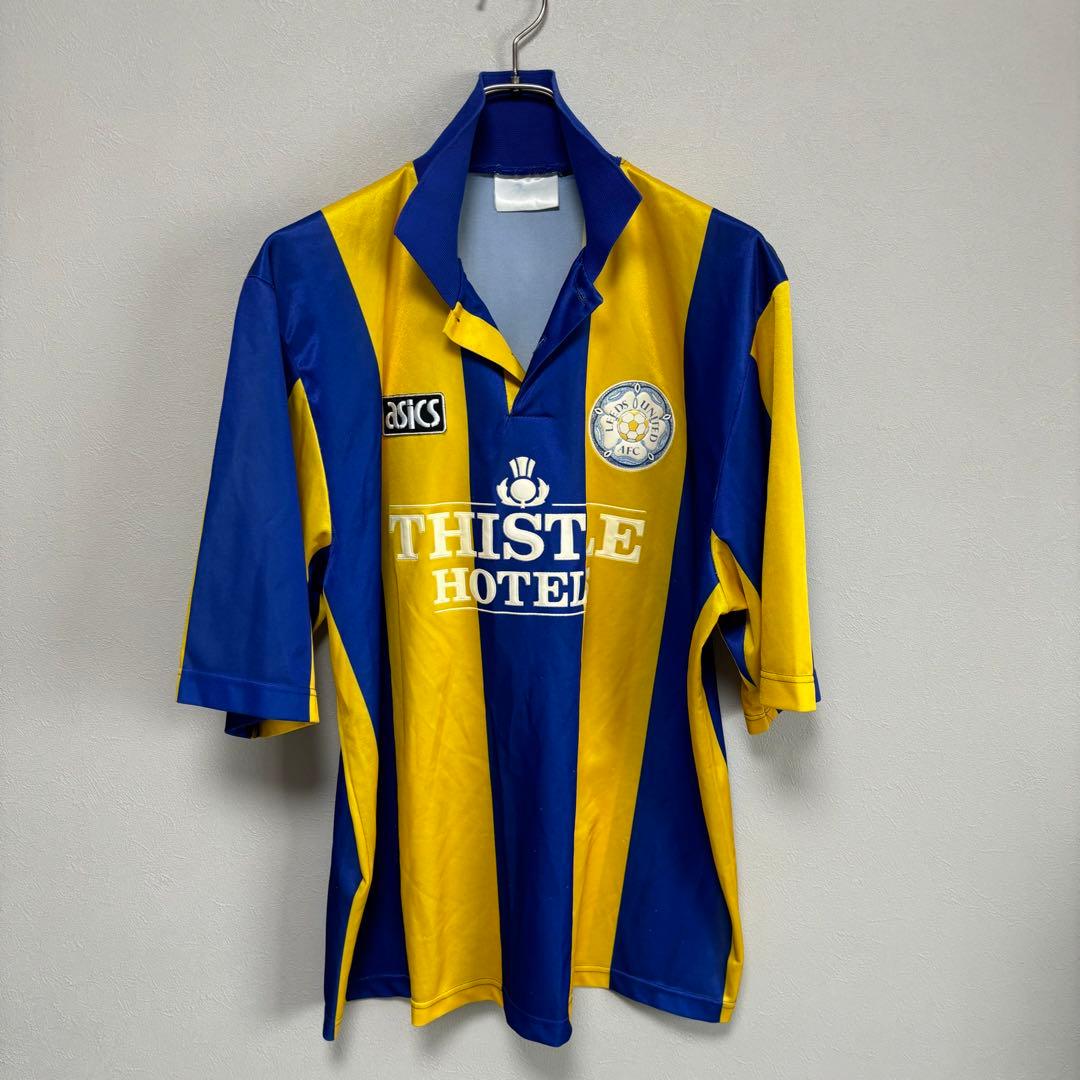 asics アシックス リーズユナイテッド ユニフォーム ゲームシャツ黄色 青