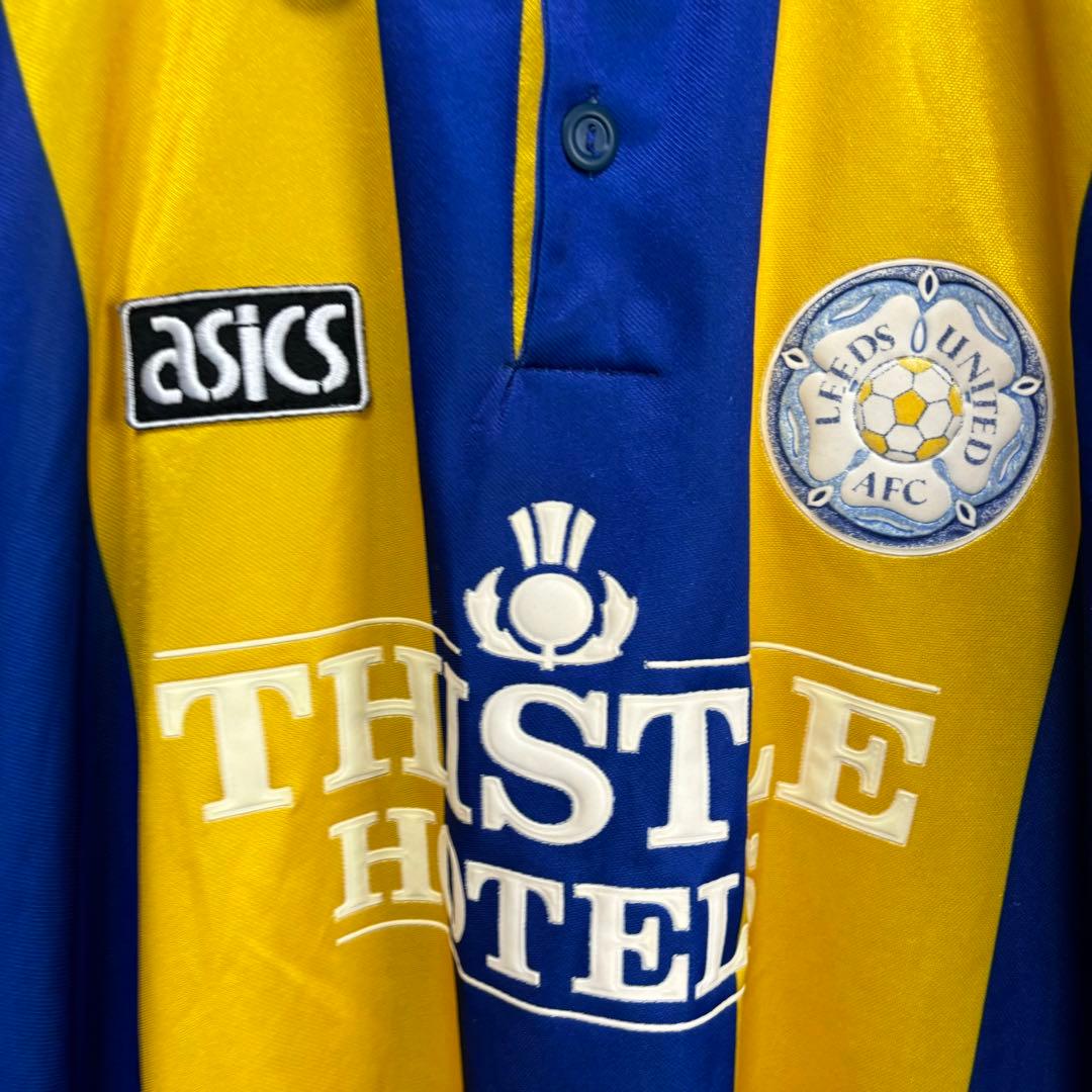 asics アシックス リーズユナイテッド ユニフォーム ゲームシャツ黄色 青