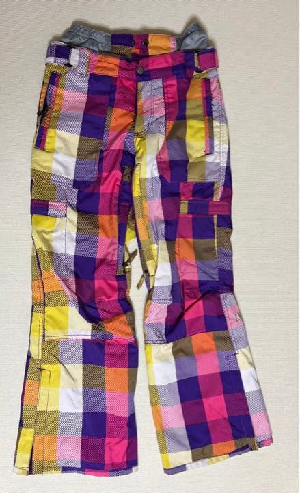 スノーボード　ピンク　ウェア　チェック柄　パンツ　セット