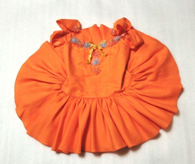 バレエ　5着まとめオレンジ ワンピース　緑の帽子付　小学校1年生