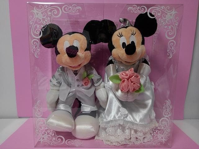 レア☆ミッキーマウス&ミニーマウス☆ウェディングぬいぐるみ☆新品未使用ケース付き