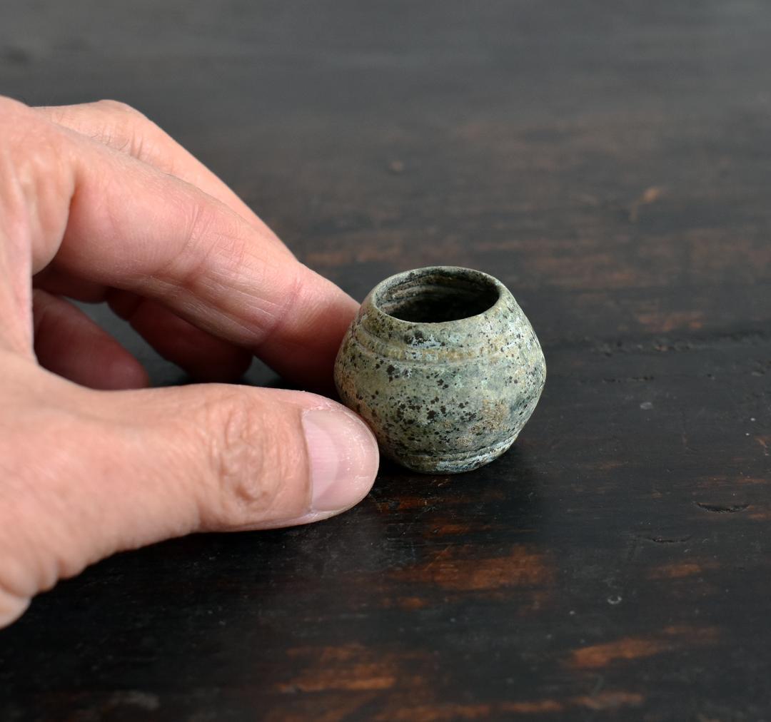 11-12世紀 カンボジア クメール アンコール王朝 青銅 ライムポット 祭器