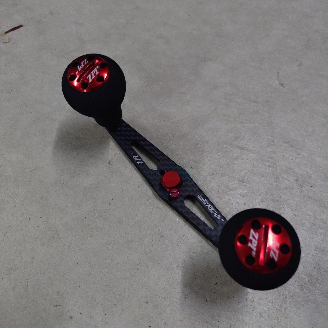 ZPI 　イナーシャ　ベイトリールカーボンハンドル 110ｍｍ　レッド/ブラック