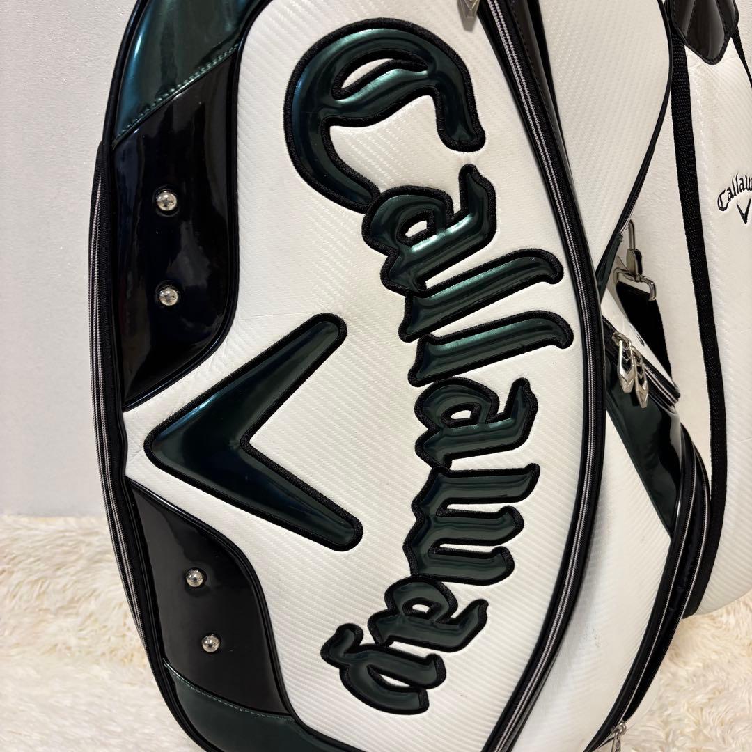 Callaway キャロウェイ キャディバッグ ホワイト×グリーン 9型 ゴルフ