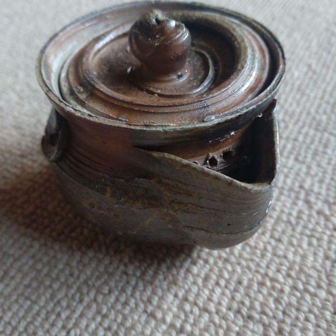 杉江左近作・常滑焼急須 木製箱入り