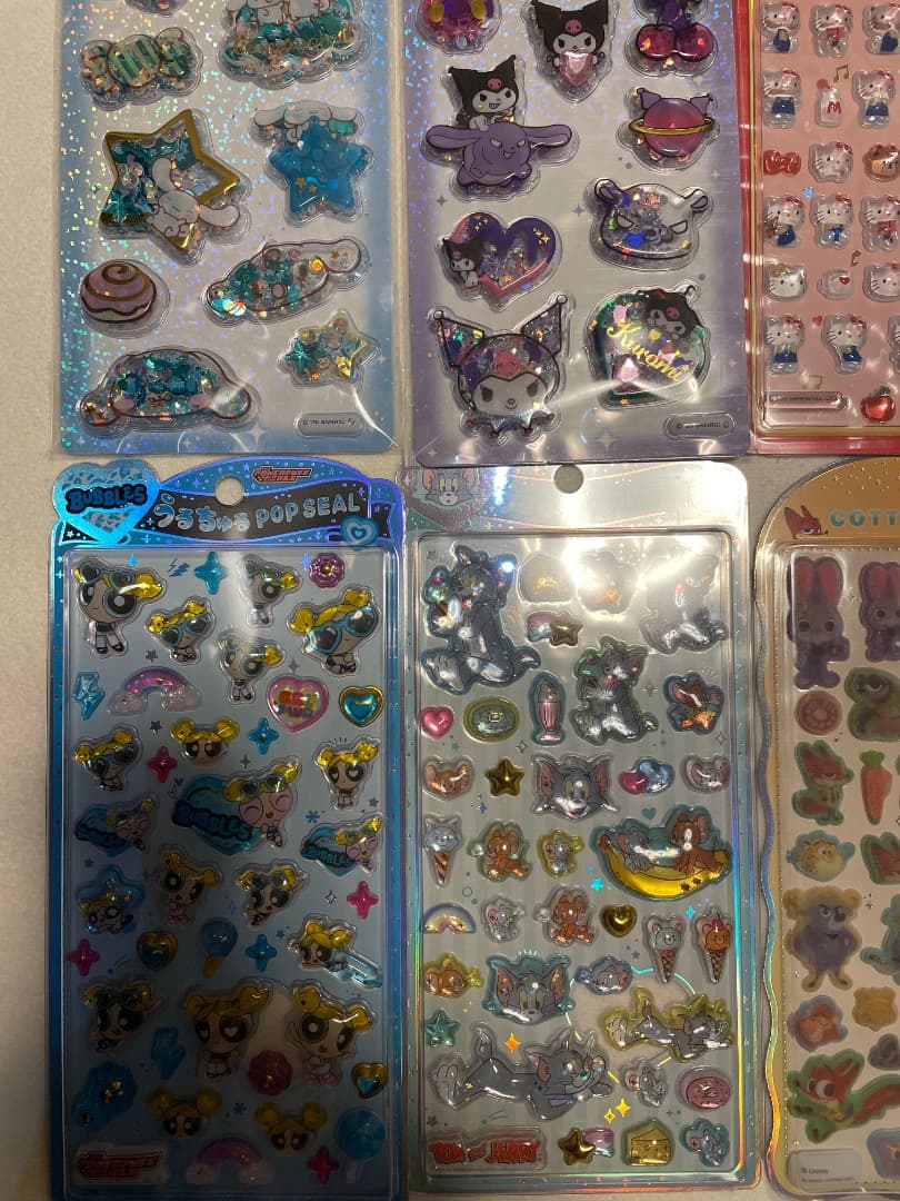 ボンボンドロップシール　まとめ売り　コットンパフィシール　サンリオ　ディズニー