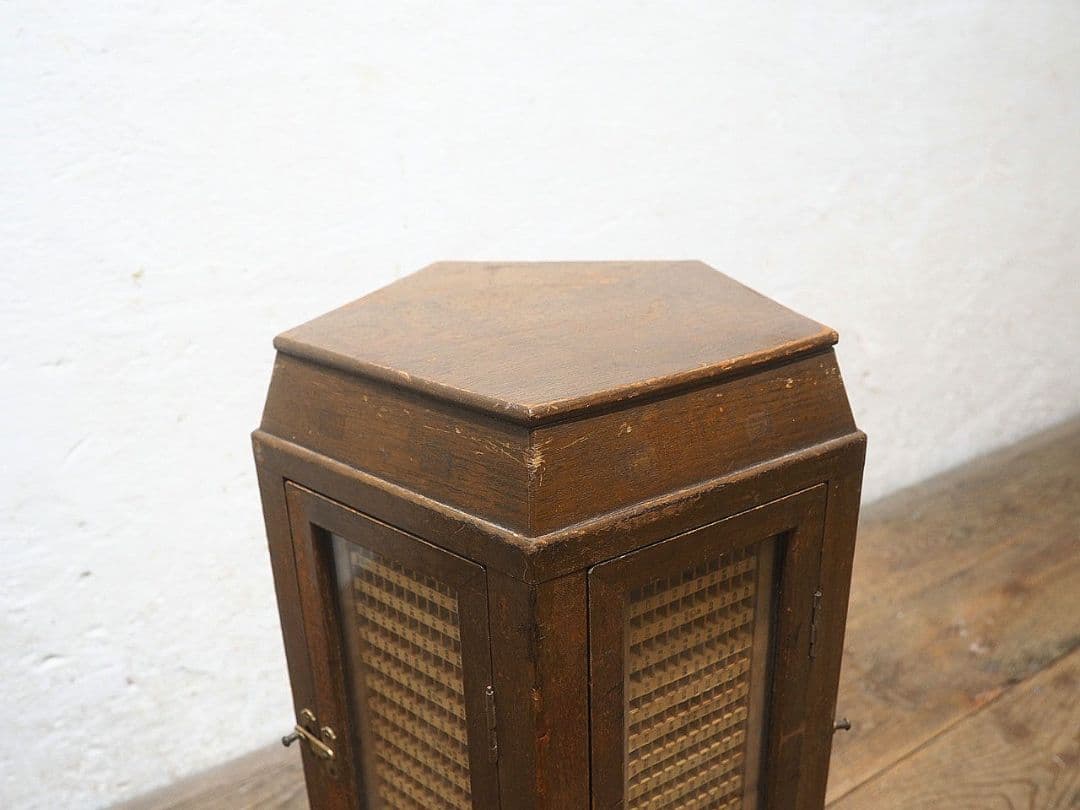 1336 回転式　レトロなハンコケース　判子　ガラスケース　レトロ　アンティーク