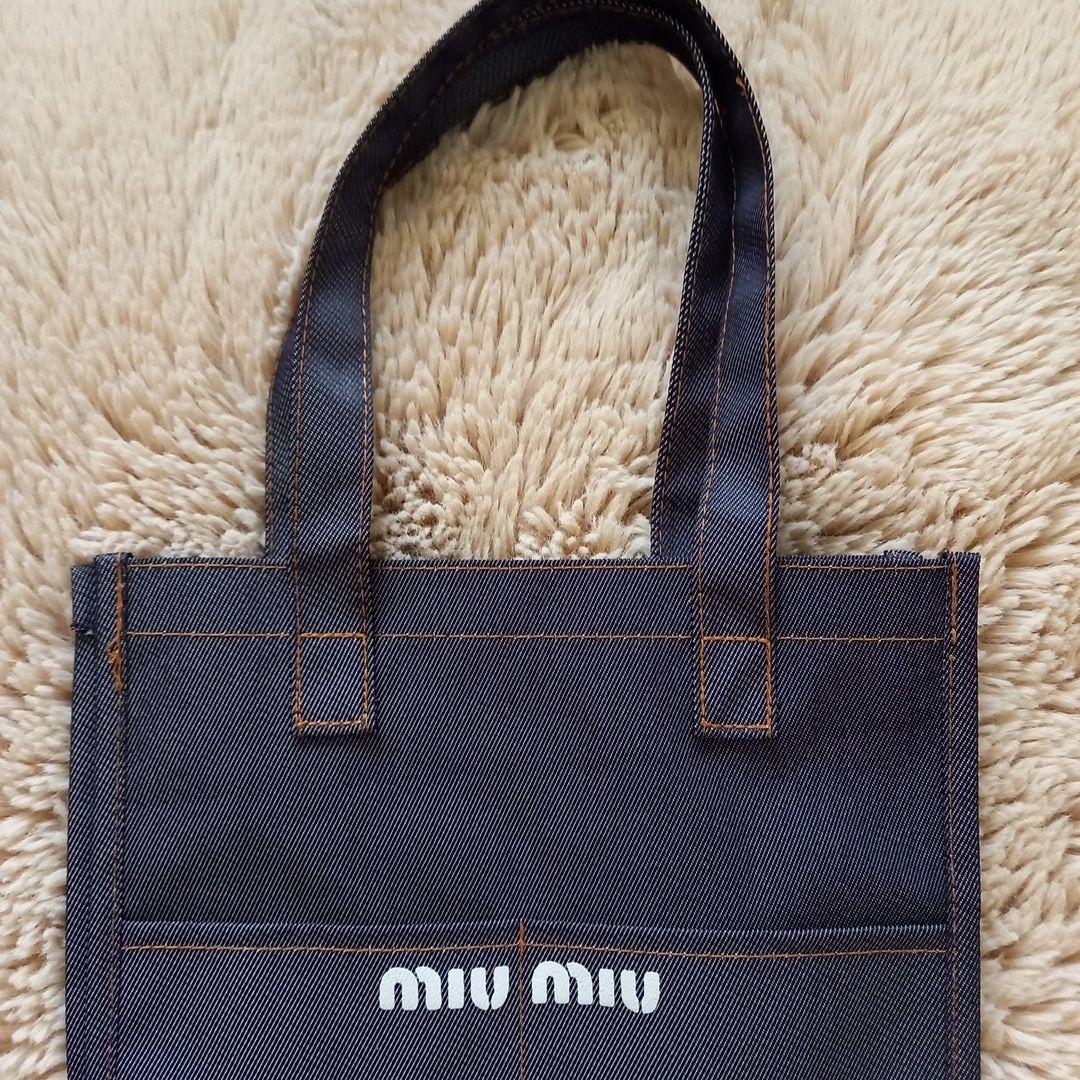 miumiu♡ノベルティトートバッグ♡デニムコーティング♡1点のみ