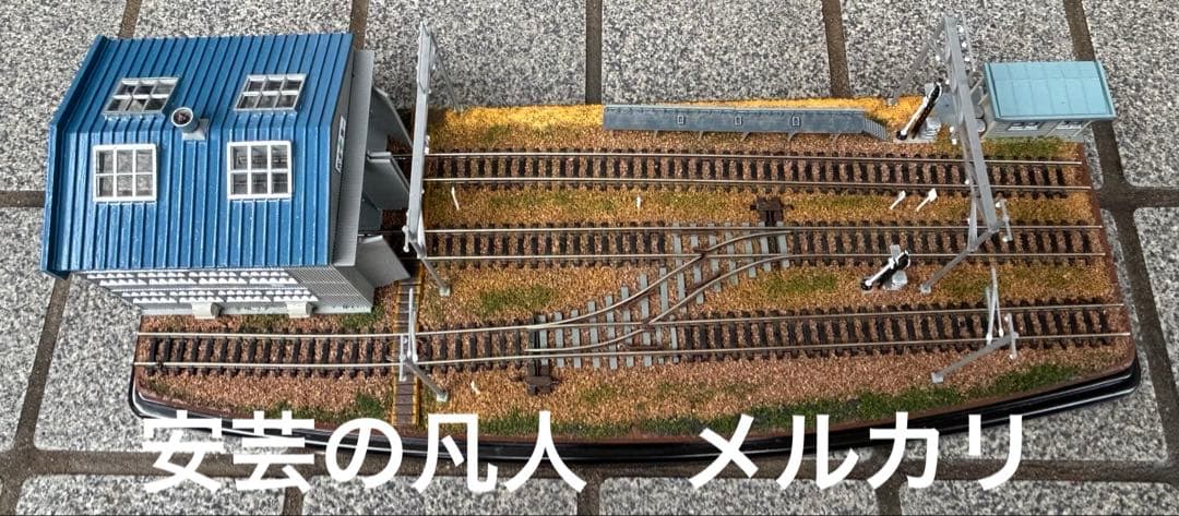 ヒロnゲージ ジオラマ61 電車庫のある風景　アクリルケース付