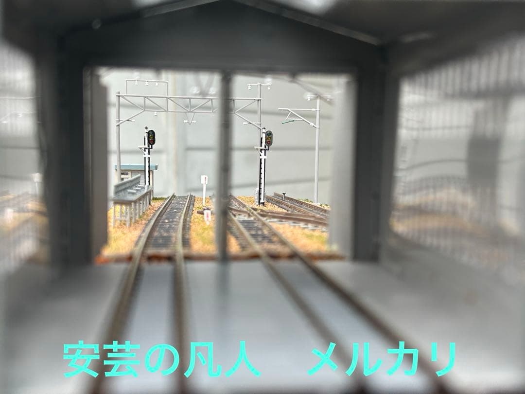 ヒロnゲージ ジオラマ61 電車庫のある風景　アクリルケース付