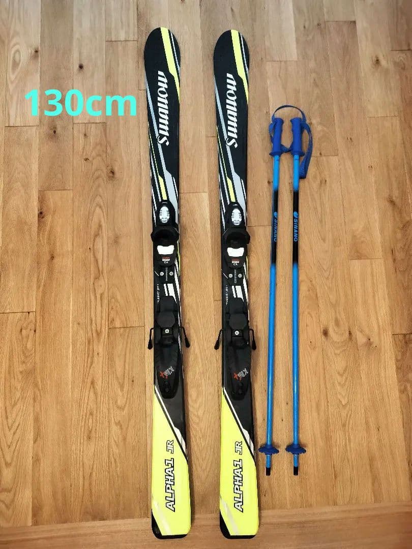 〈未使用・美品〉130cm　swallowスキー　ポール　セット　キッズ