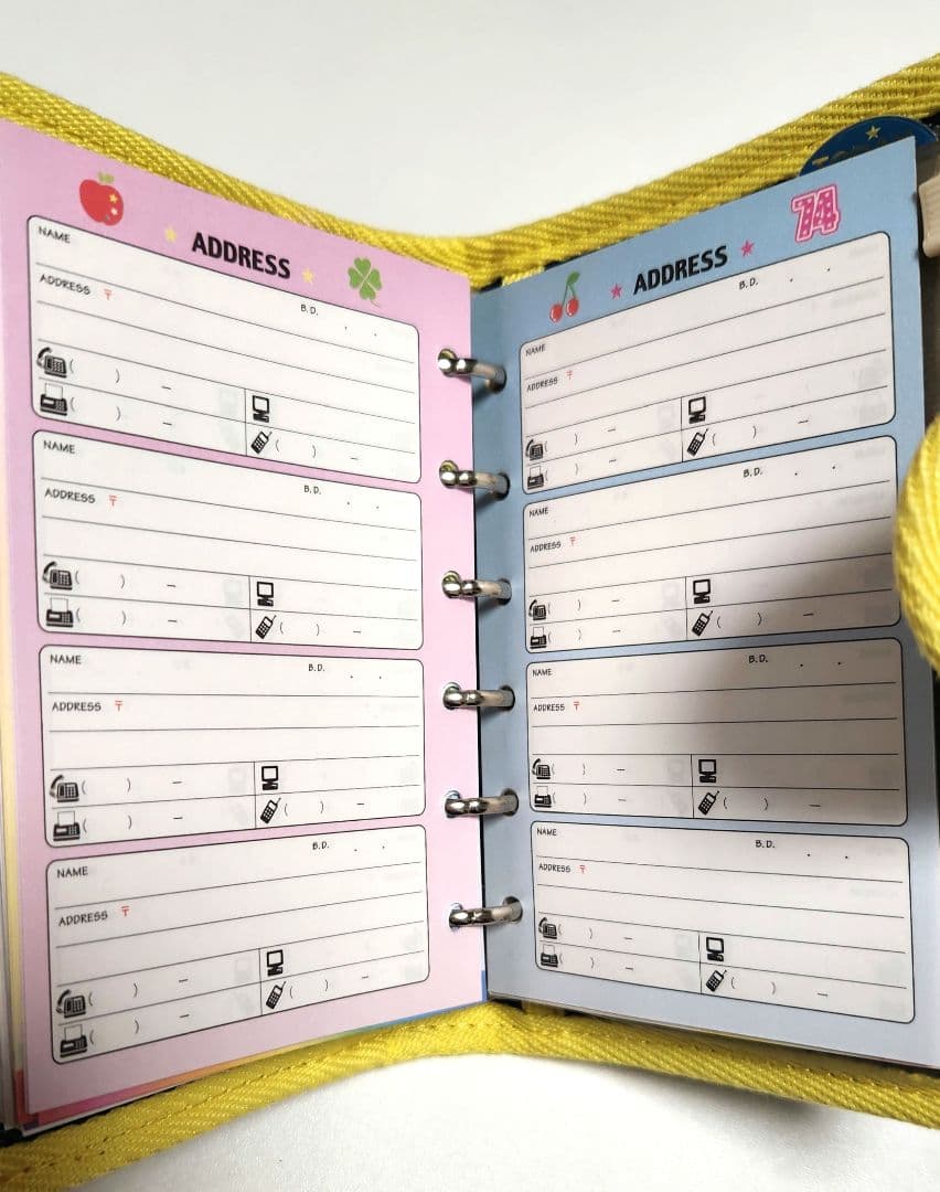 希少 平成レトロ　シール帳 手帳 バインダー デニム　ミラー付　CRUX　当時品