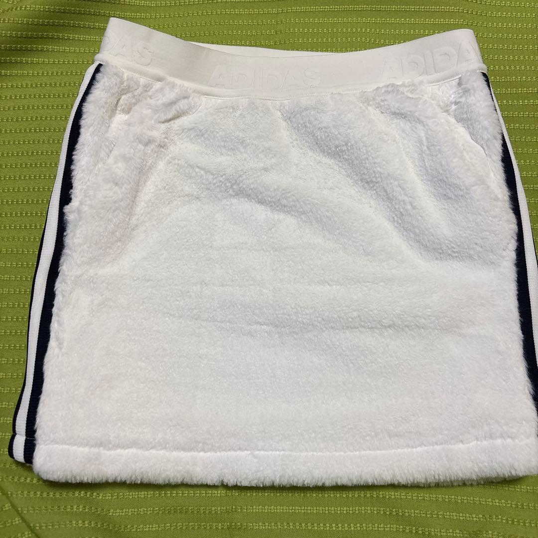 アディダス ふわふわあったか可愛いいゴルフウェア ボアフリースセットアップ　M