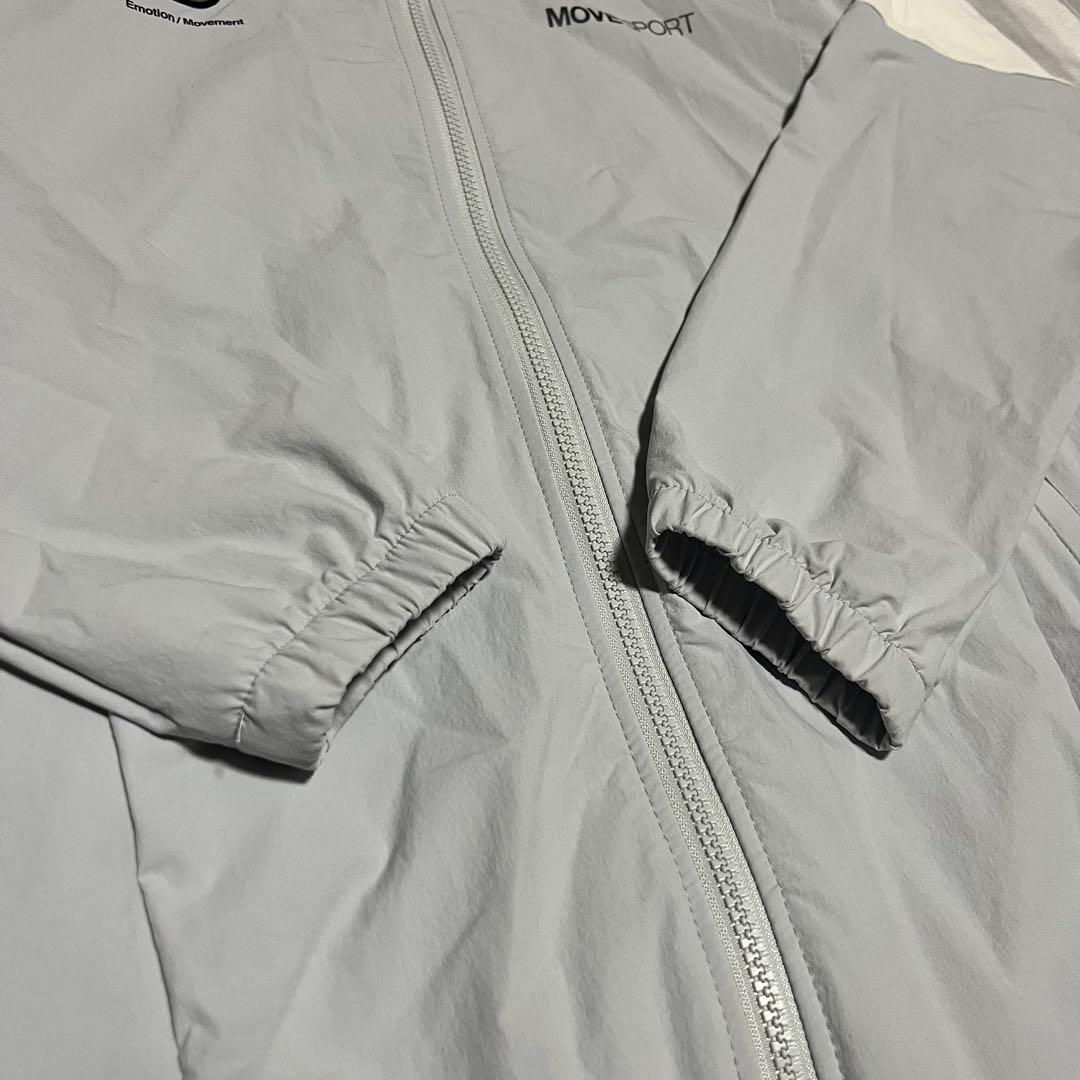 MOVE SPORT ライトグレー フード付き ウォームアップウェアXLサイズ