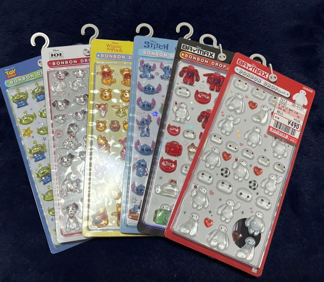 正規品 ボンボンドロップシール ディズニー 6種セット