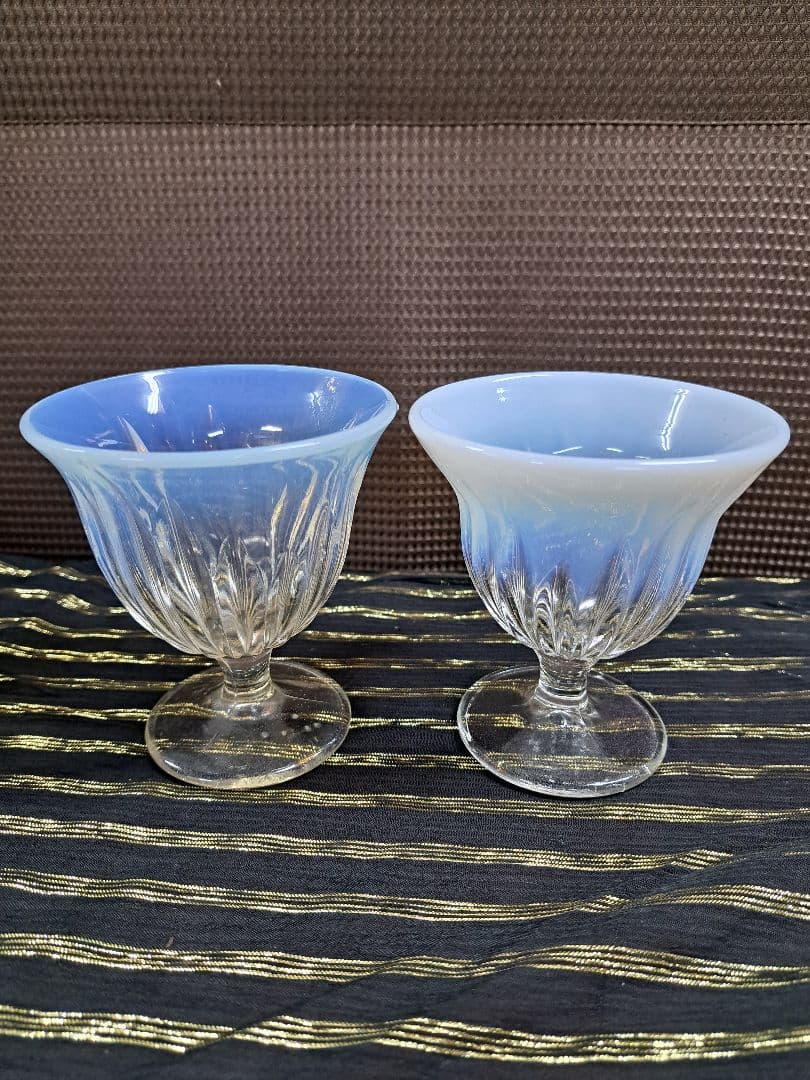 ♡昭和レトロ　氷コップ乳白色　２つセット♡