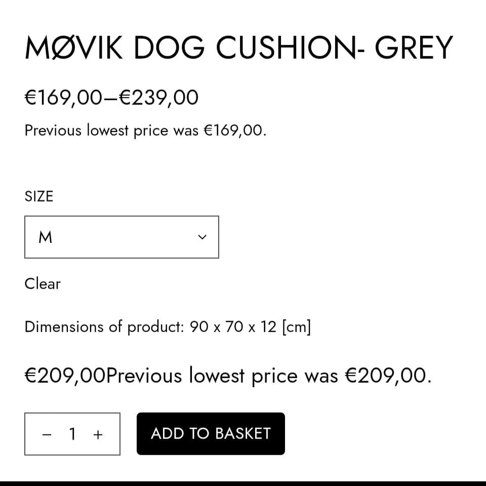 LABBVENN MØVIK DOG CUSHION グレー Mサイズ　大型犬