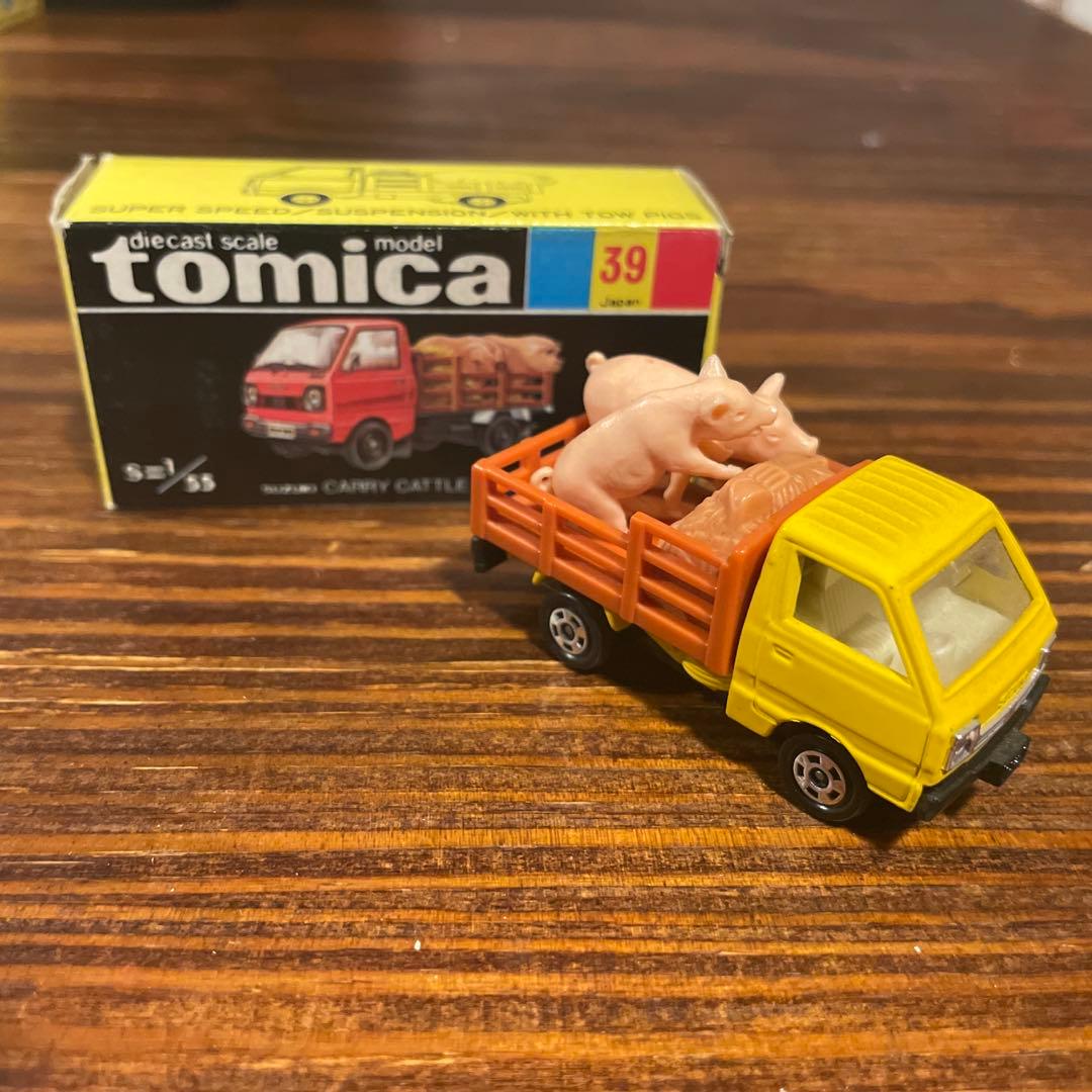 トミカ　黒箱　39　スズキ　キャリー　家畜運搬車