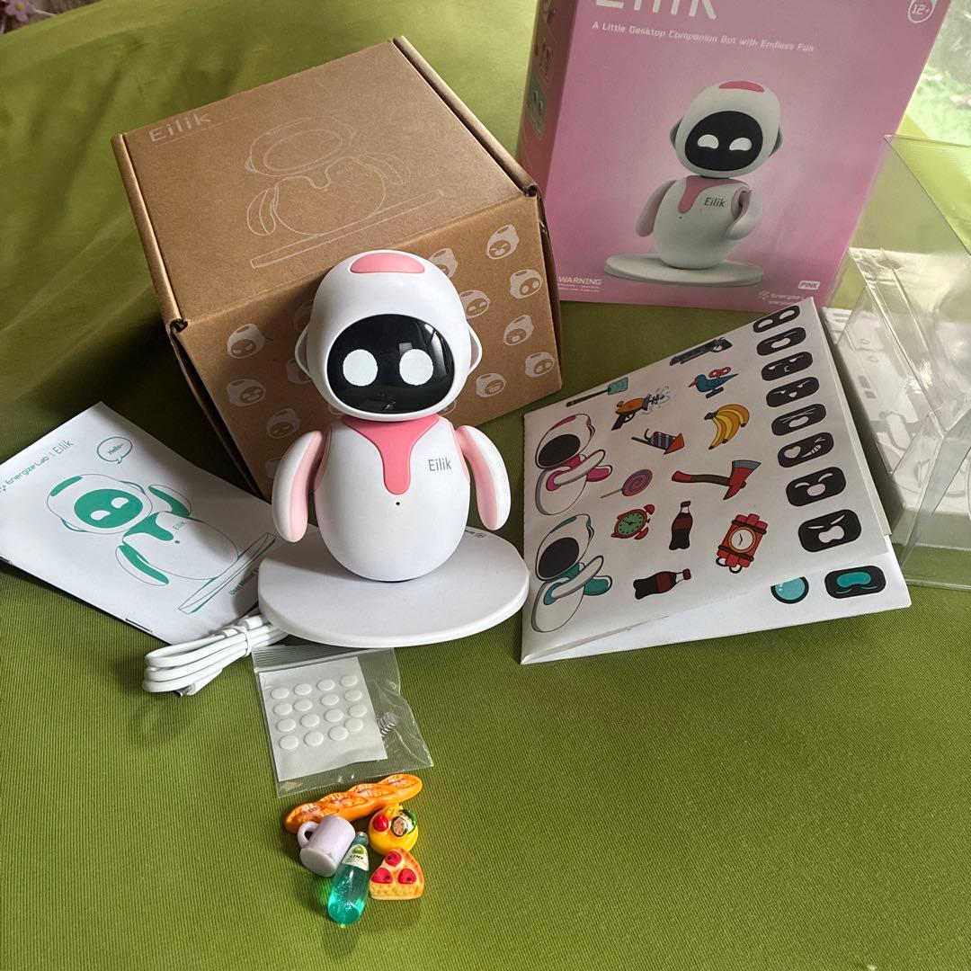 美品　Eilik アイリック　ピンク デスクトップボット