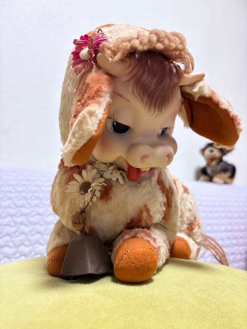 ラシュトン社ラバーフェイス牛のぬいぐるみ ヴィンテージ