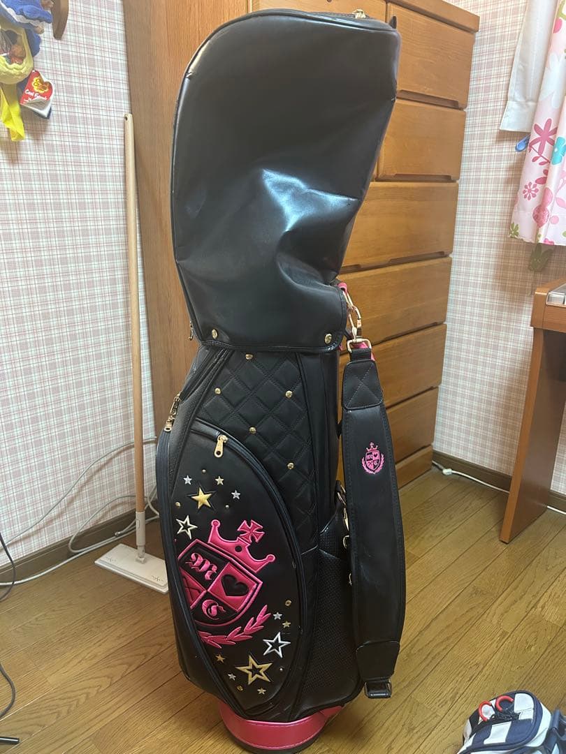 Mizuno レディース キャディバッグ 黒 ピンク