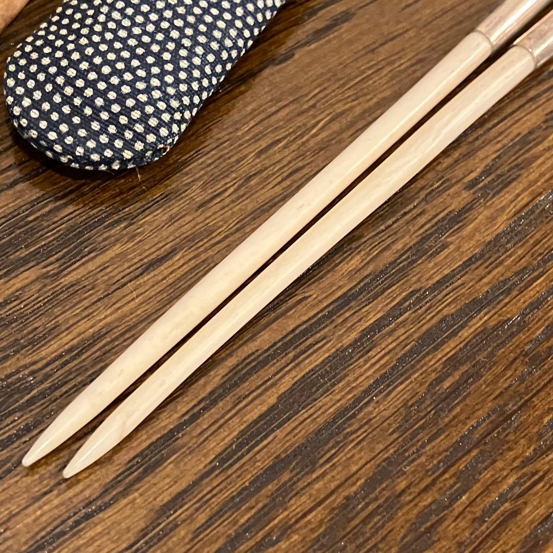 純銀　箸　ポータブル　年代物　いづみ屋
