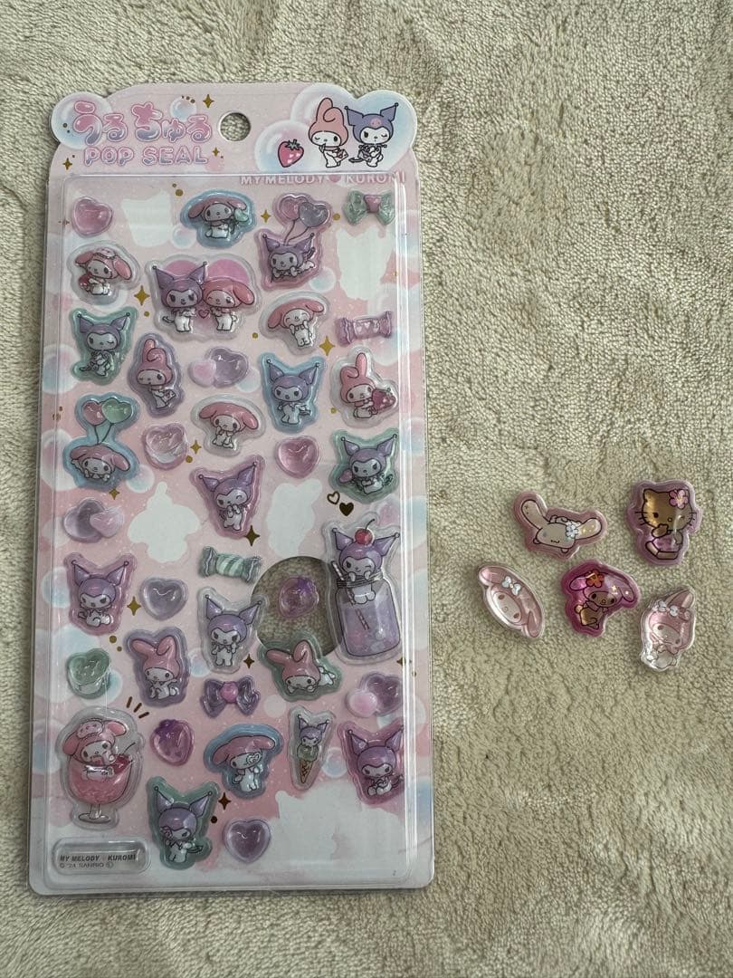 ボンボンドロップ うるちゅる コットンパフィー シール サンリオ たまごっち