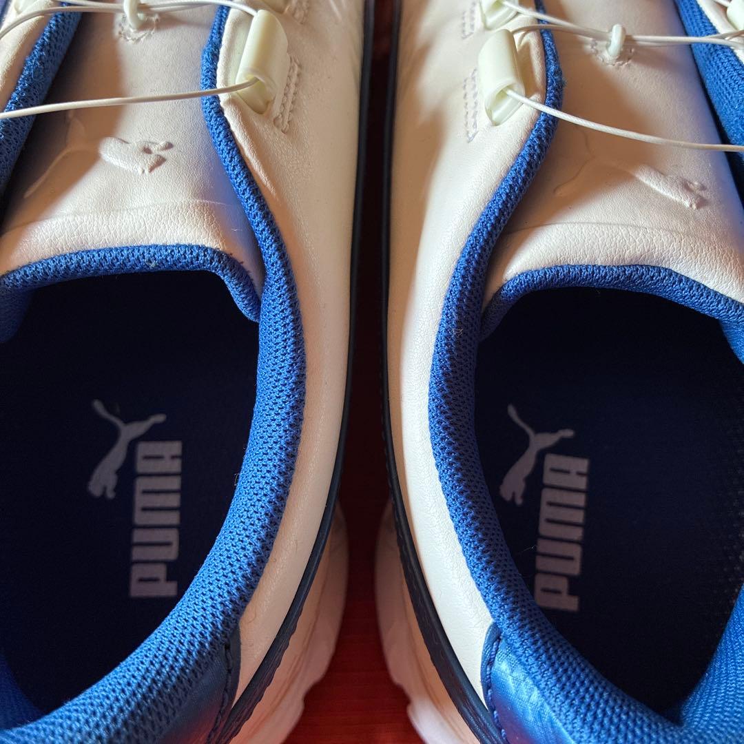 PUMA レディースゴルフシューズ　白に青のライン　24cm 新品未使用品