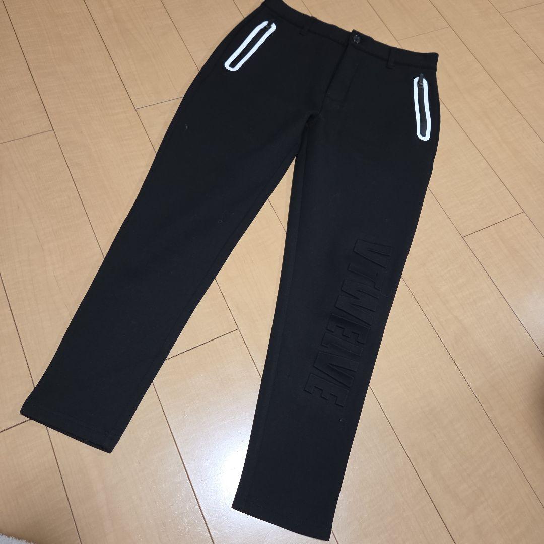 V-TWELVE 黒いパンツ ファスナー付きポケット