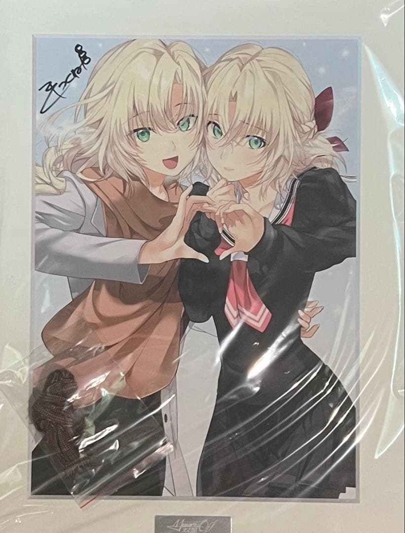 メモリーズオフ 双想　描き下ろしキャラファイングラフ　嘉神川クロエ＆嘉神川ノエル