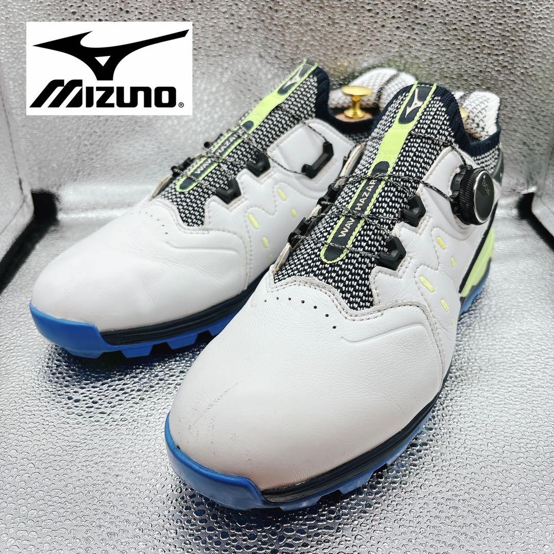 【25.5cm】 ミズノ ウエーブ ハザード プロ ボア ゴルフシューズ 防水