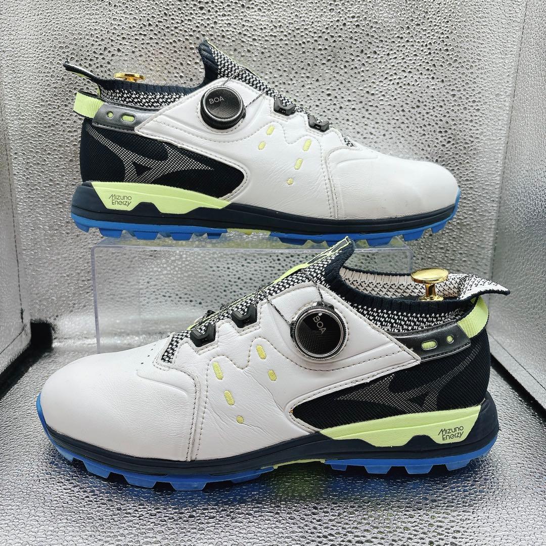 【25.5cm】 ミズノ ウエーブ ハザード プロ ボア ゴルフシューズ 防水
